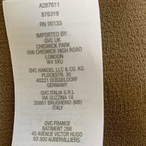 Linea Louis Dell'Olio Taupe-Brown V-Neck Tunic Top Sz XS #15D - Picture 8 of 8